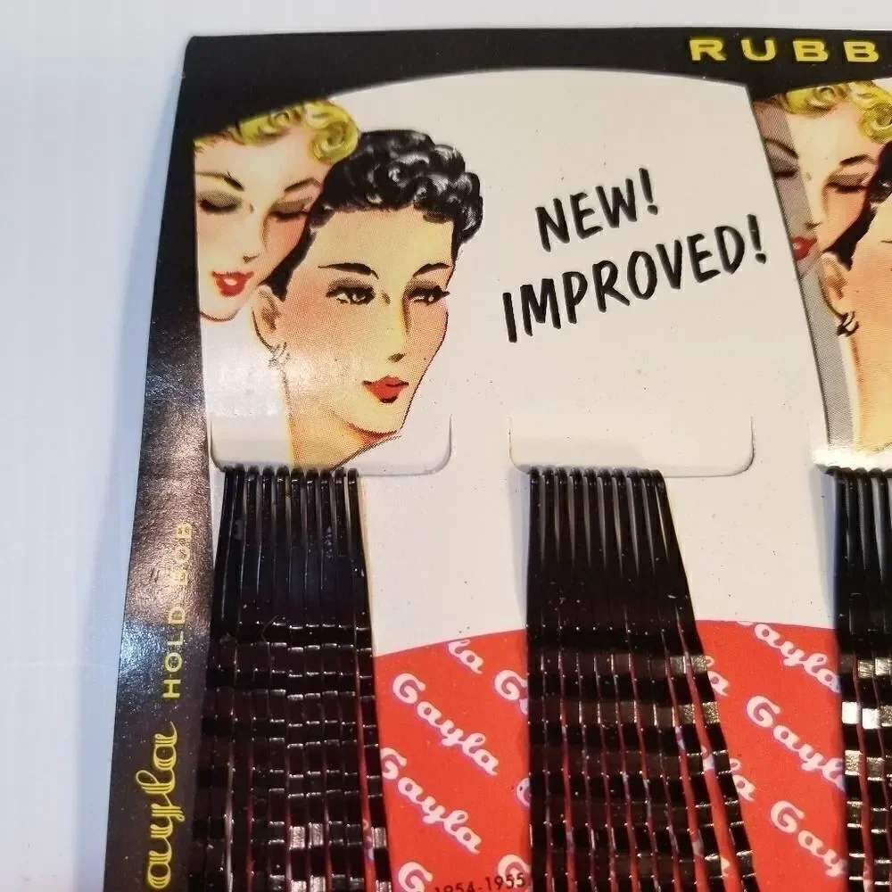 Vintage 1950s Gayla Bobby Pins 60 Black